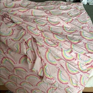 Pottery Barn Kids Pink Rainbow Bedding Sheets